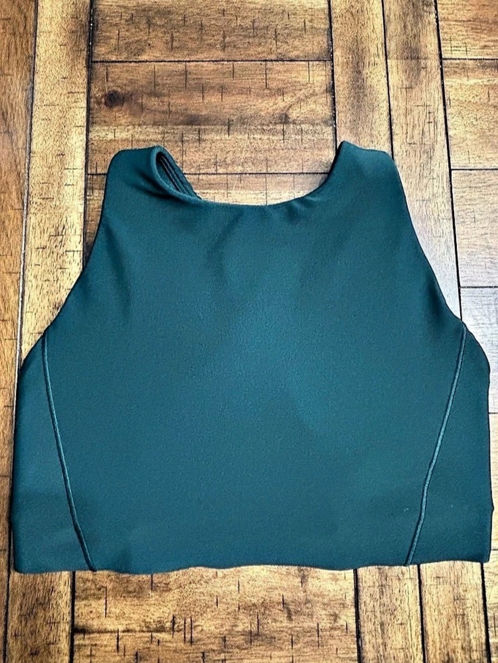Athleta dark green sports bra Medium Like New